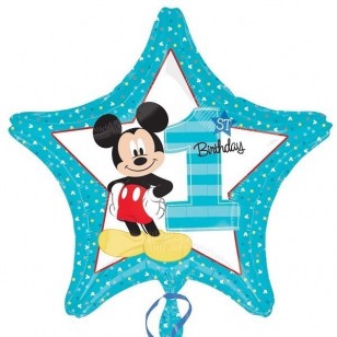 Disney Mickey Mouse 1st Birthday Star Balloon 